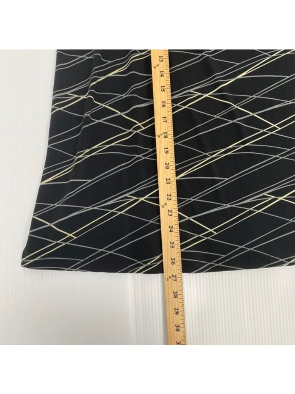 Merona Womens Black  striped mini skirt women's Size XL‎ Stretch elastic waist - Picture 4 of 9